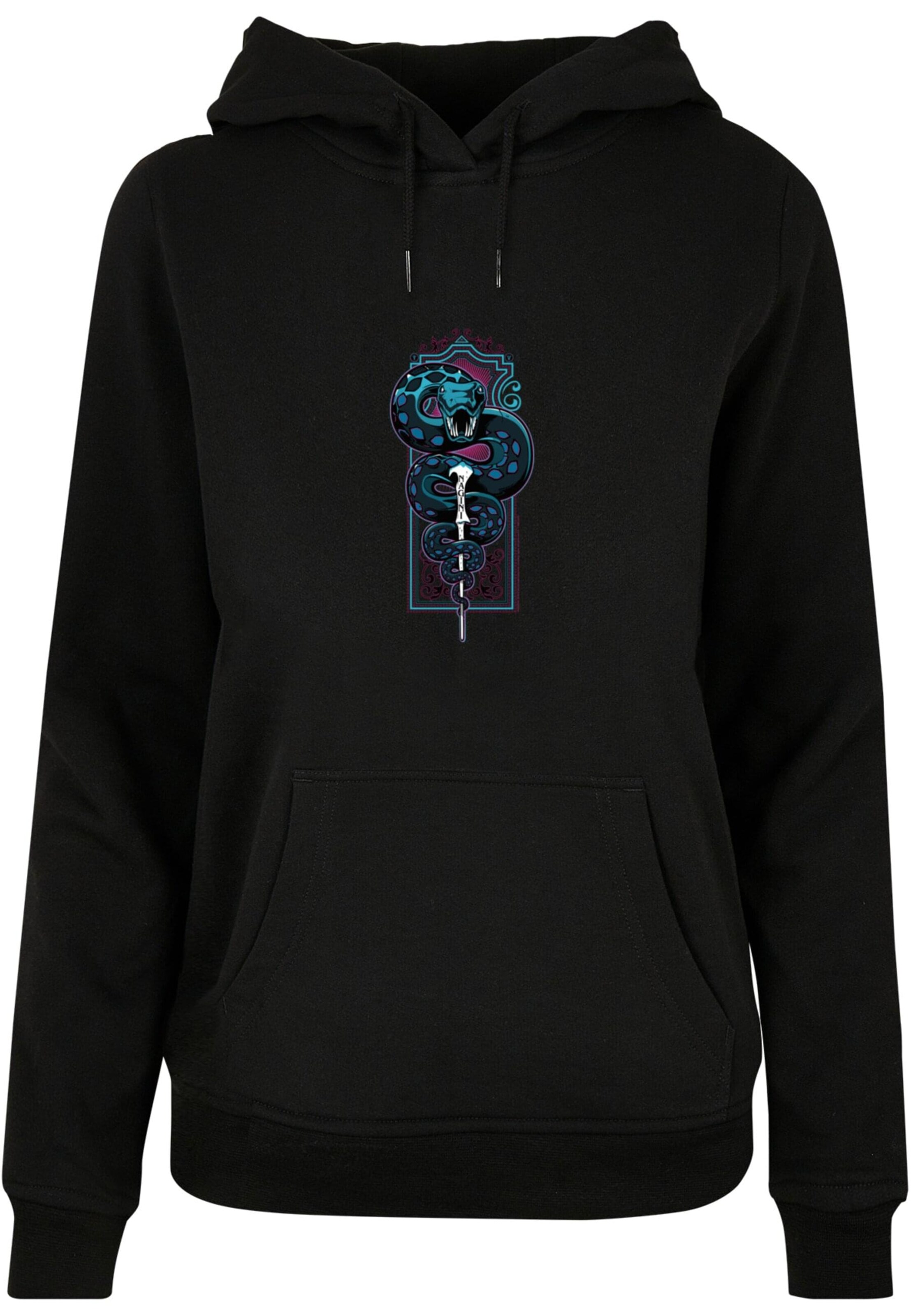 ABSOLUTE CULT Sweatshirt 'Harry Potter - Neon Basilisk' in Zwart: voorkant