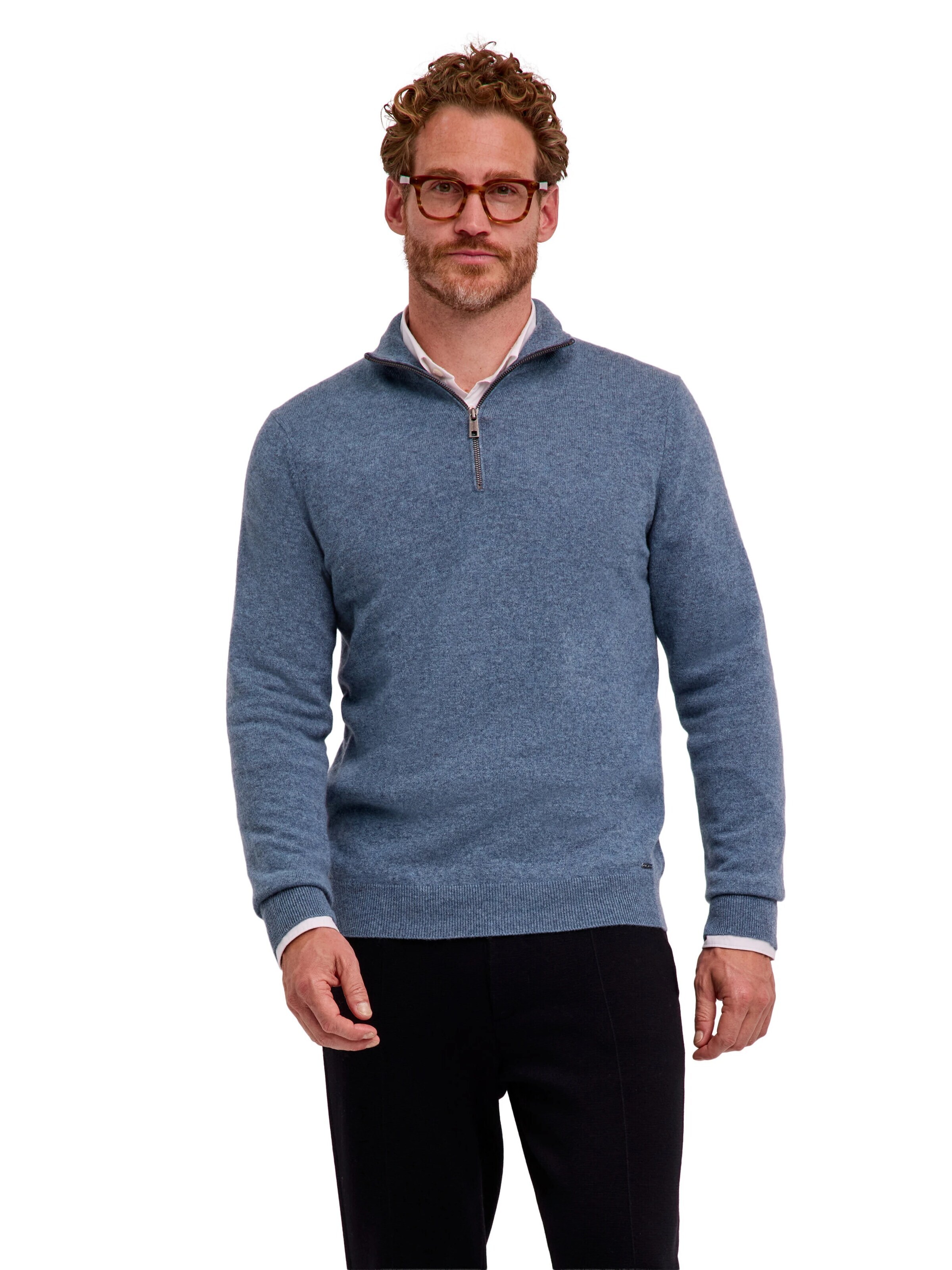 FALKE Pullover 'Pure Cashmere'‌‌ in Blau: Vorderseite