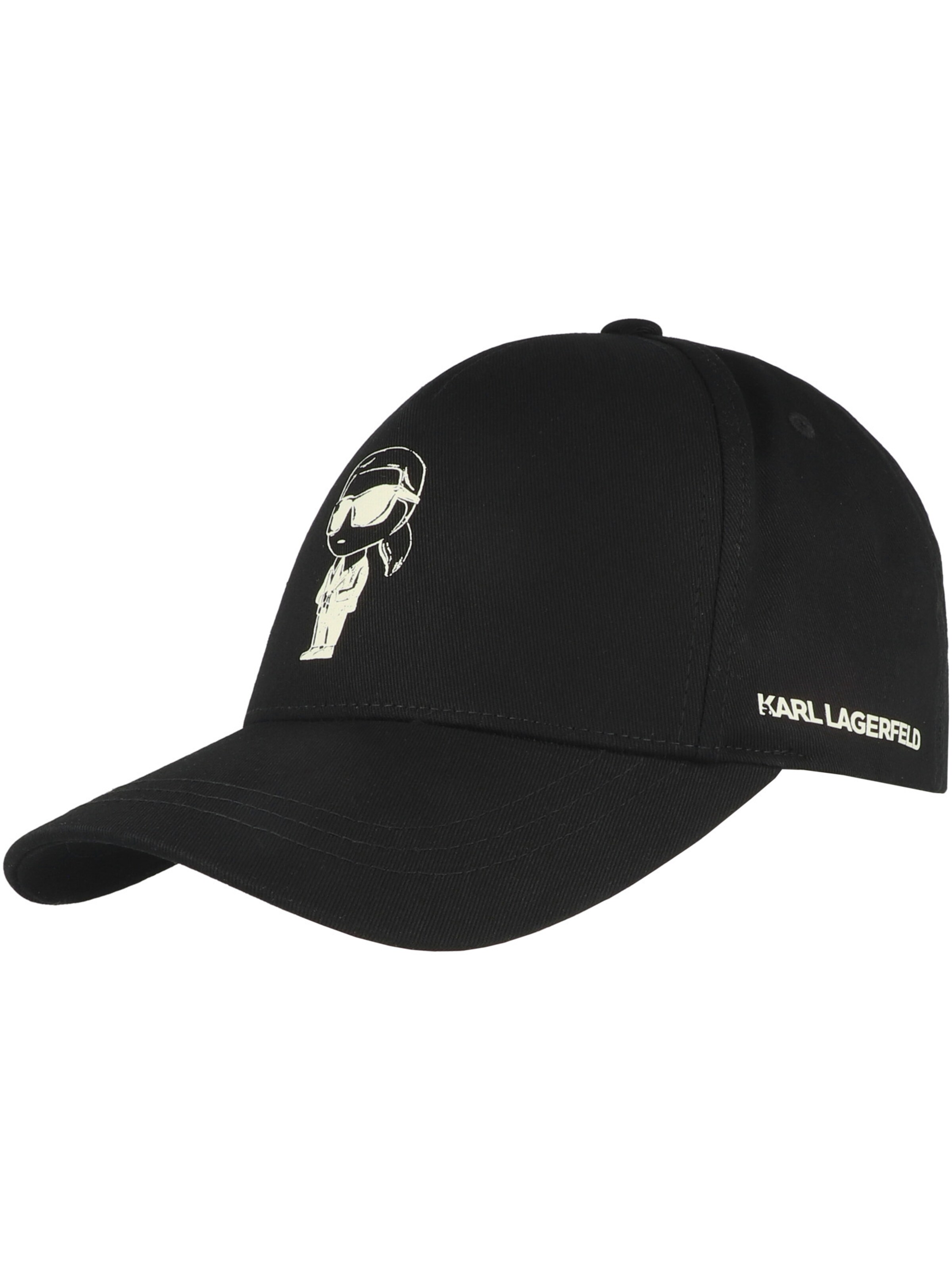 Karl Lagerfeld Casquette en 1 en noir / blanc cassé, Vue avec produit