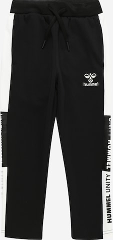 Regular Pantaloni 'UNITY' de la Hummel pe negru: față