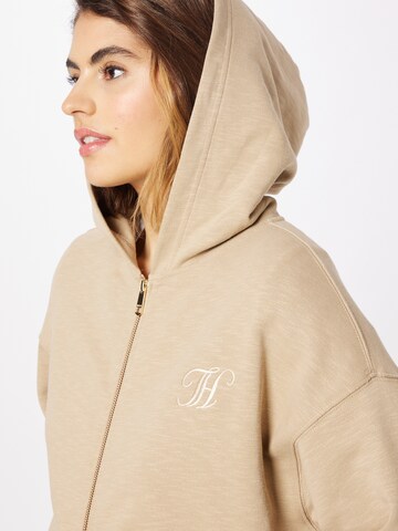 TOMMY HILFIGER Sweatjacke in Beige