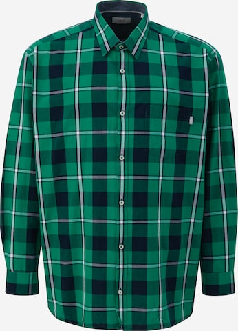 s.Oliver Red Label Big & Tall Regular fit Button Up Shirt in Green: front