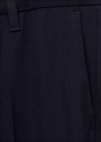 MANGO MAN Slim fit Pleated Pants 'Stanford' in Blue