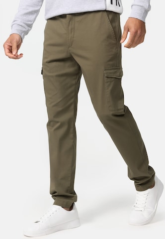 Regular Pantalon cargo ' Walmie ' INDICODE JEANS en vert : devant