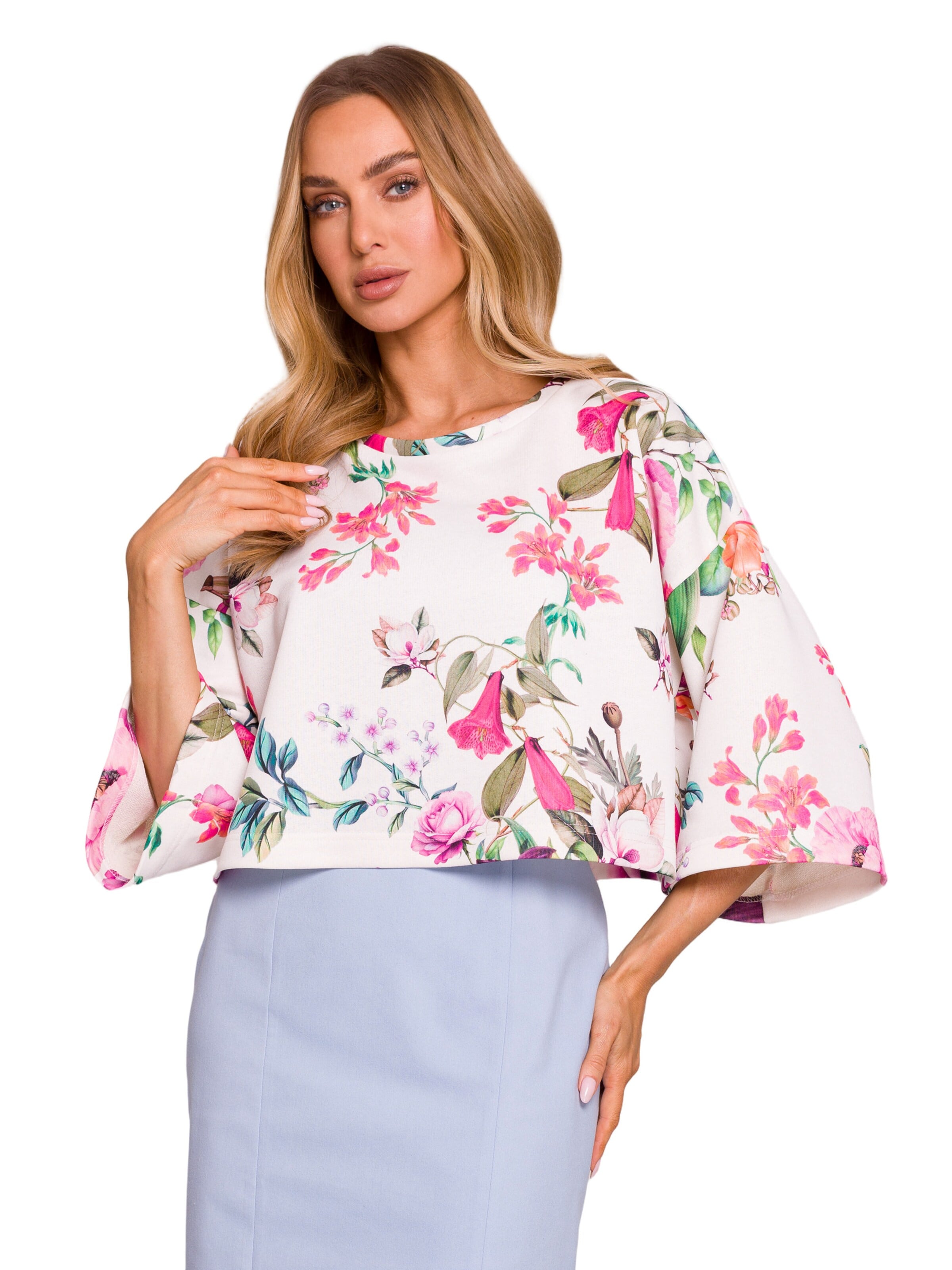made of emotion Top 'Krótka bluza z nadrukiem' – mix barev