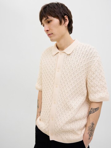 JACK & JONES Regular fit Gebreid vest in Wit