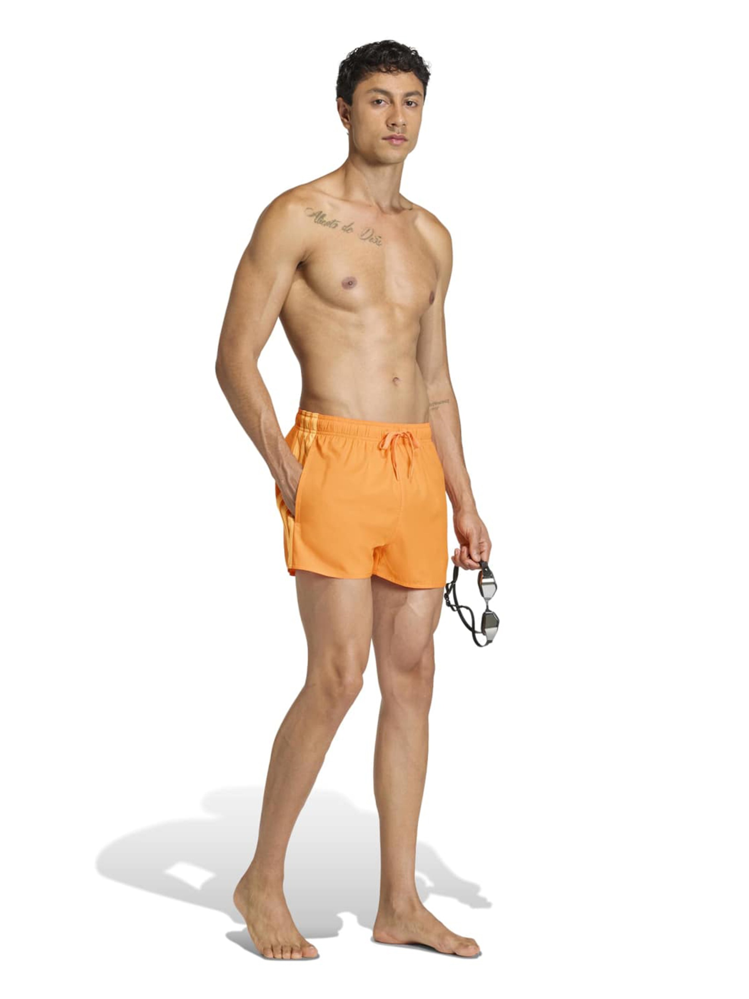 ADIDAS SPORTSWEAR Spordiujumispüksid '3-Stripes Swim Shorts', värv oranž