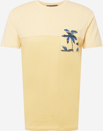 JACK & JONES Тениска 'HAZY' в жълто: отпред