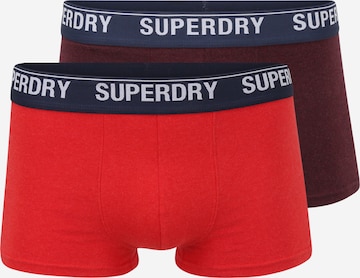 Boxeri de la Superdry pe roșu: față