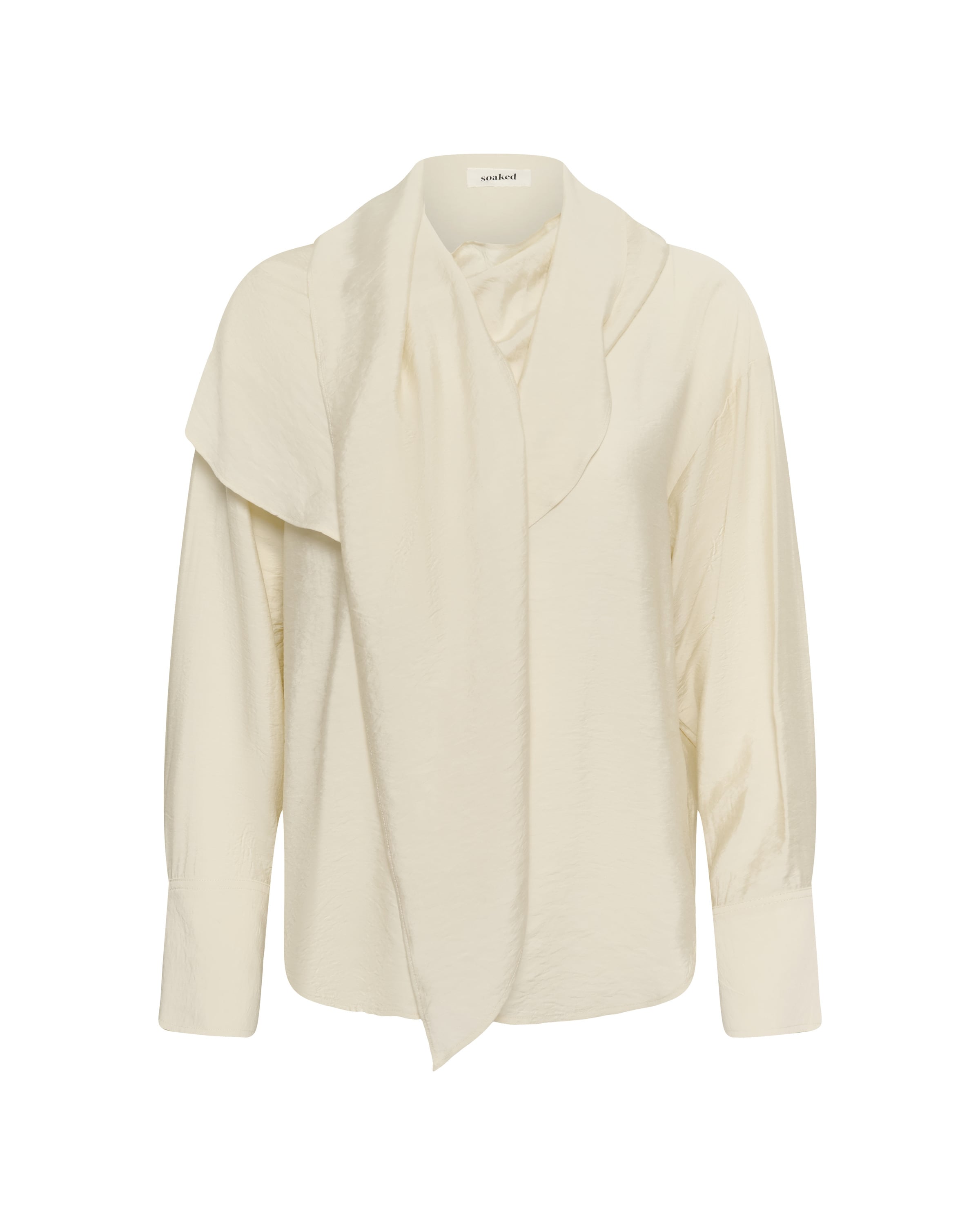 SOAKED IN LUXURY - Blusa 'Leodora' en beige: frente