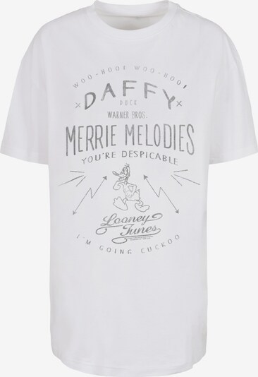 F4NT4STIC Shirt 'Looney Tunes Daffy Duck Despicable' in de kleur Grijs / Wit, Productweergave