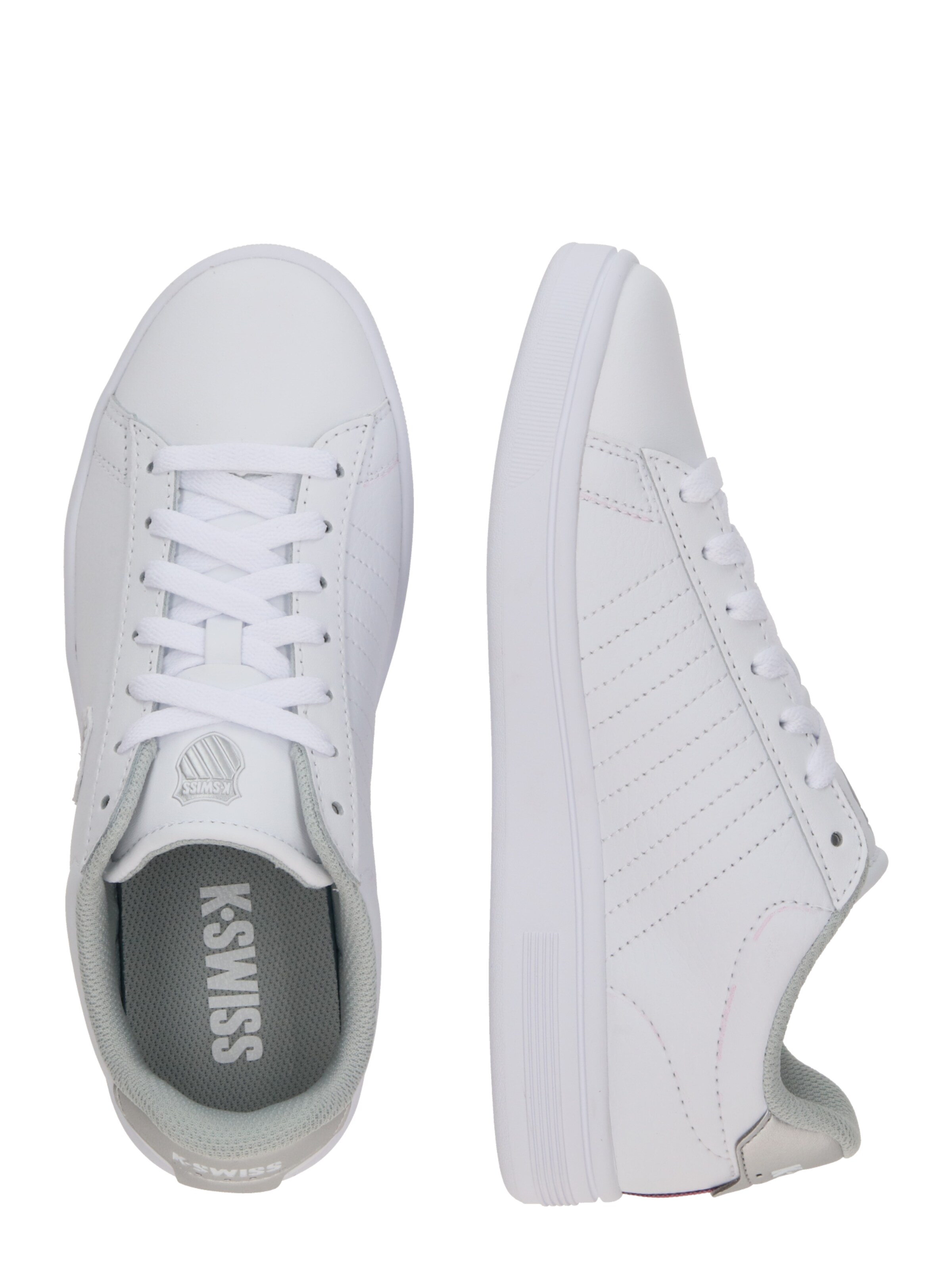 balta K-SWISS Sportbačiai be auliuko 'Court Shield II'