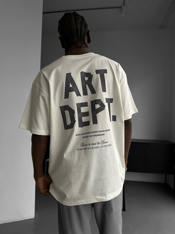 Kleidermafia Shirt 'Art Dept.' in Beige: front