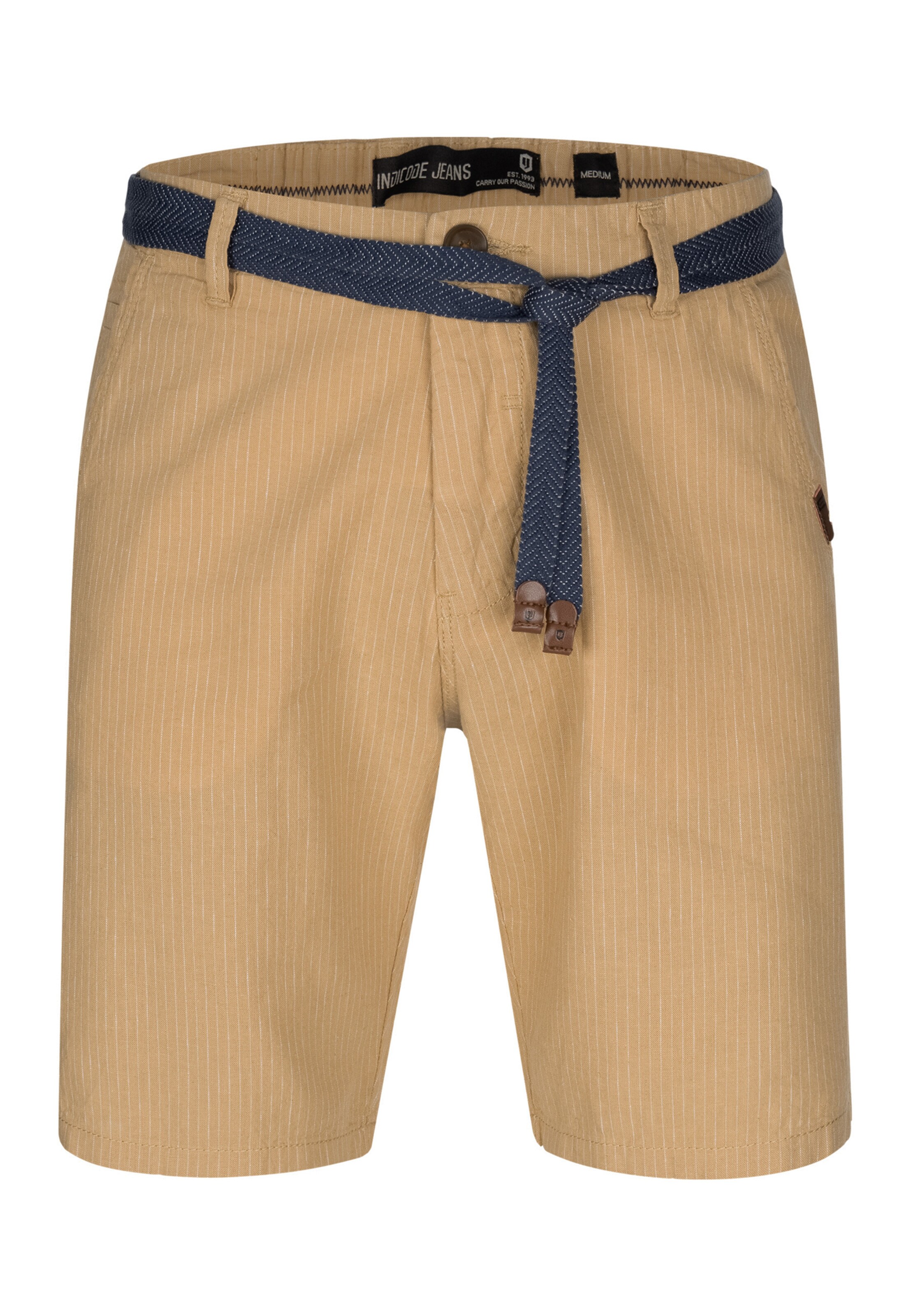 INDICODE JEANS Chino trousers 'Enford' in Beige: front