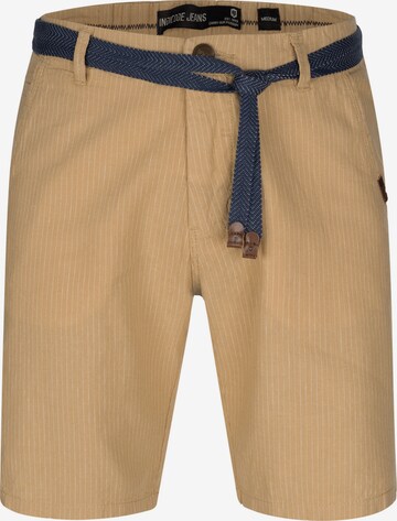 INDICODE JEANS Regular Chino Pants 'Enford' in Beige: front