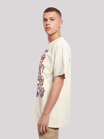 F4NT4STIC Shirt 'The Rolling Stones Voodoo Lounge Tongues' in Beige