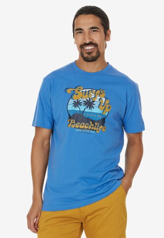 Cruz Shirt 'Beachlife' in Blauw: voorkant