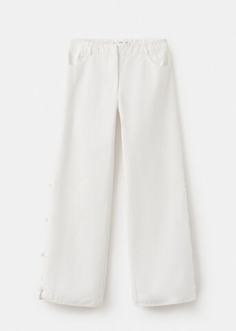 MANGO TEEN Wide leg Jeans 'Aiko' in White