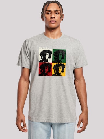 T-Shirt 'Bob Marley' F4NT4STIC en gris : devant