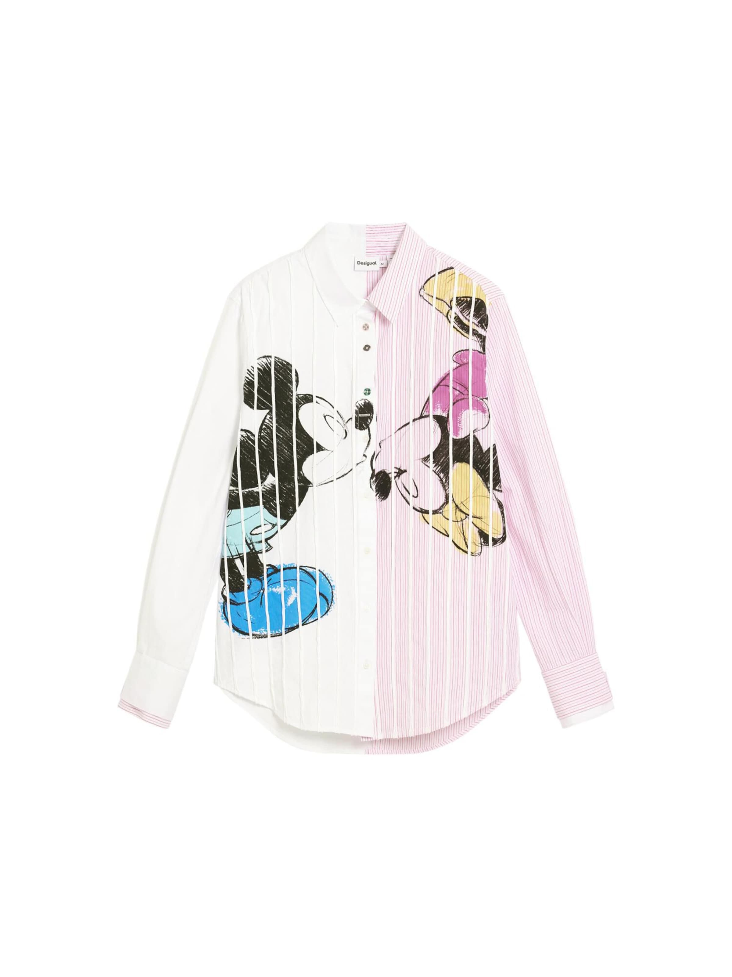 Desigual Pluus 'Mickey and Minnie Mouse' segavärvid / roosa / valge, Tootevaade