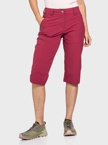 Regular Pantalon outdoor 'Caracas2' Schöffel en rouge : devant