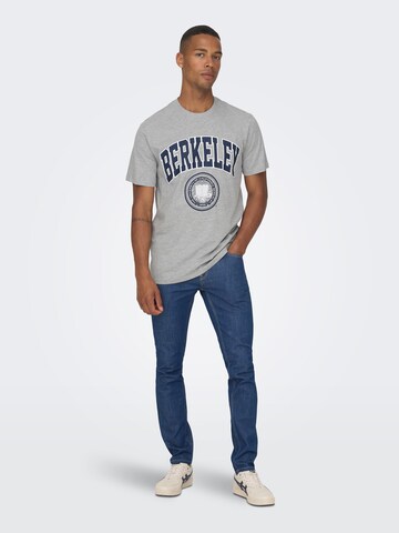 Tricou 'Berkeley' de la Only & Sons pe gri