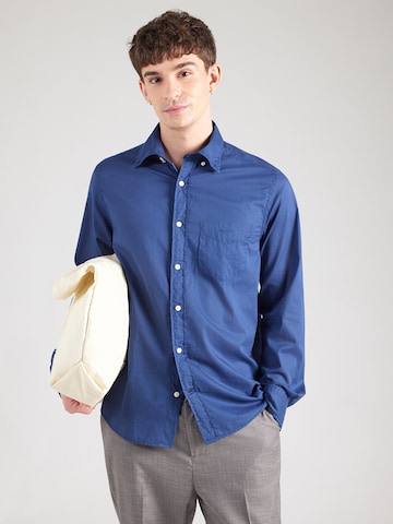 Coupe regular Chemise GANT en bleu : devant