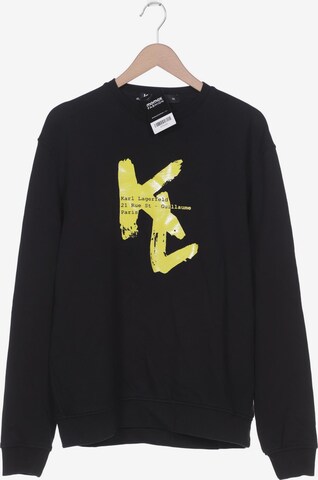 Karl Lagerfeld Sweatshirt & Zip-Up Hoodie in XL in Black: front