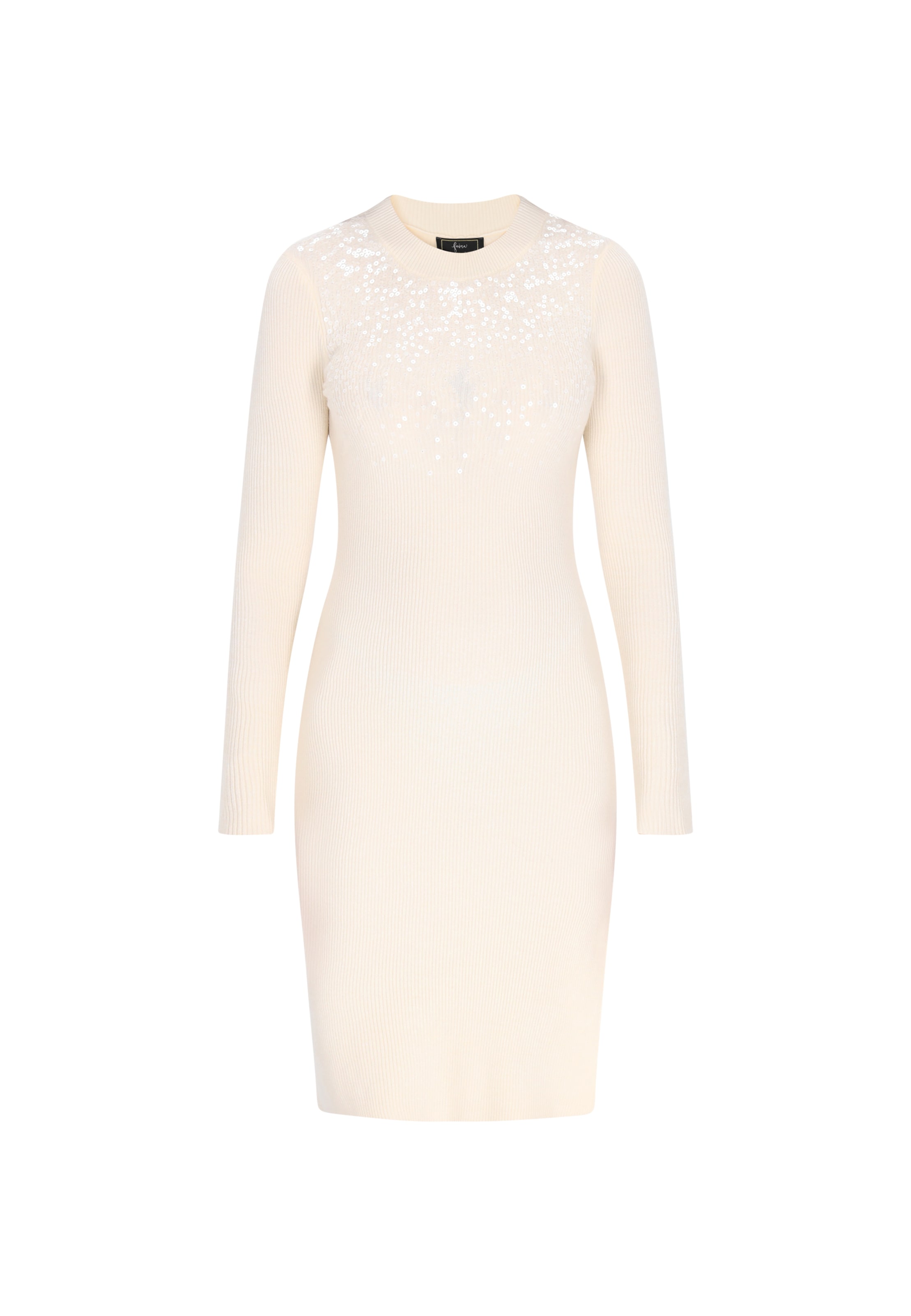 faina Kootud kleit, värv valge: eest vaates