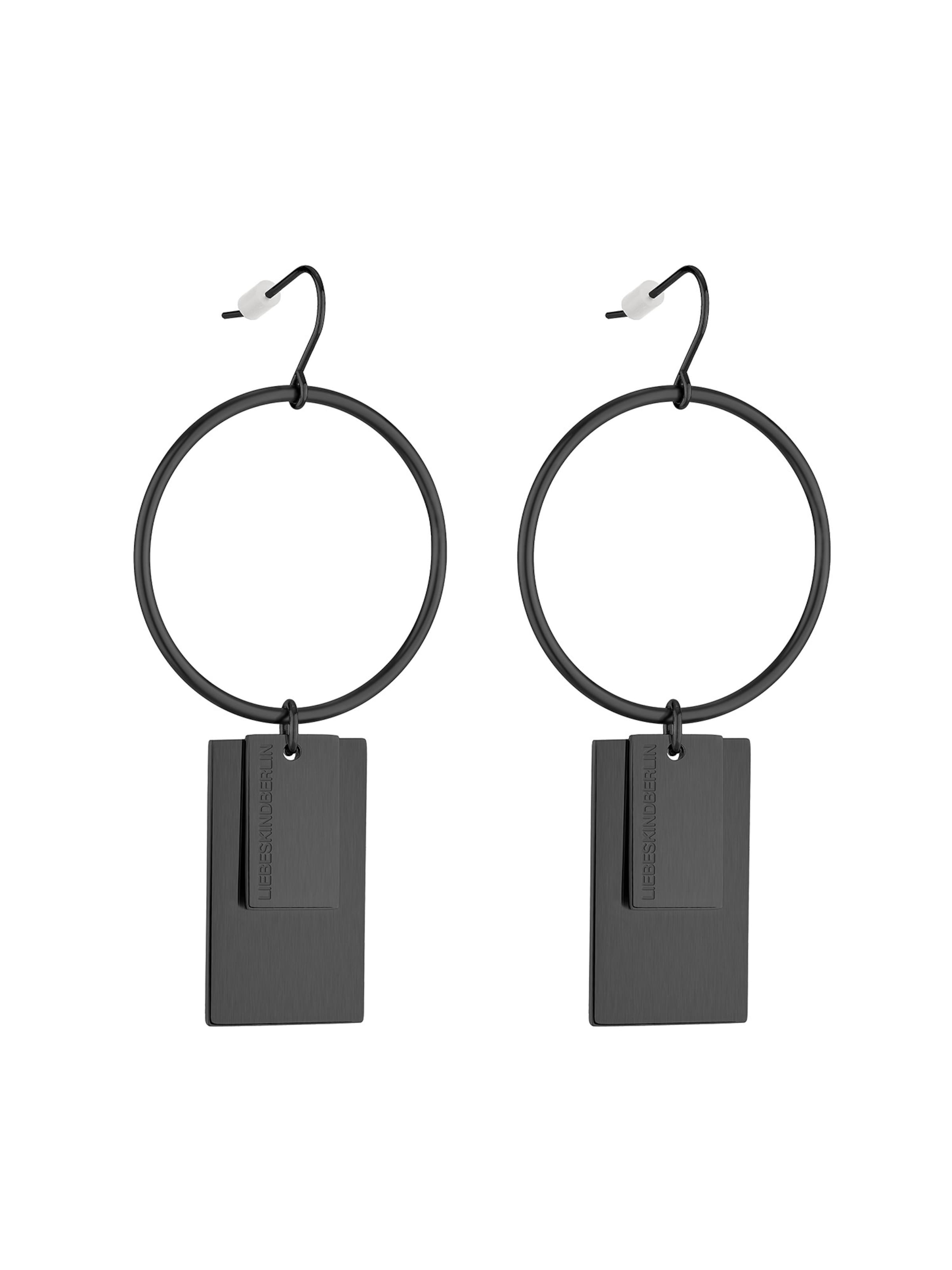 Liebeskind Berlin Oorbellen in Zwart: voorkant