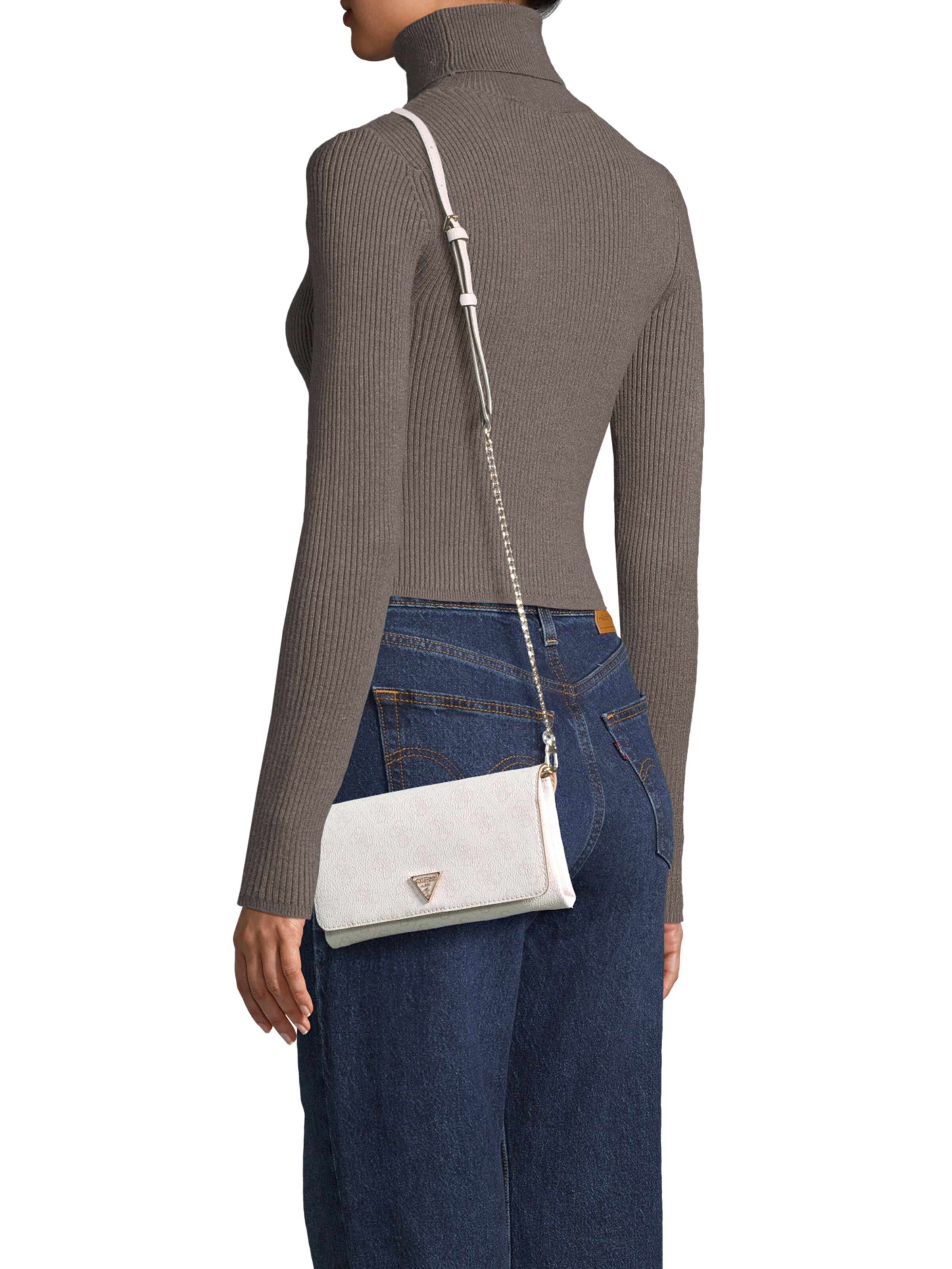 GUESS Clutch 'NOELLE II XBODY FLAP ORGANIZER' in Weiß