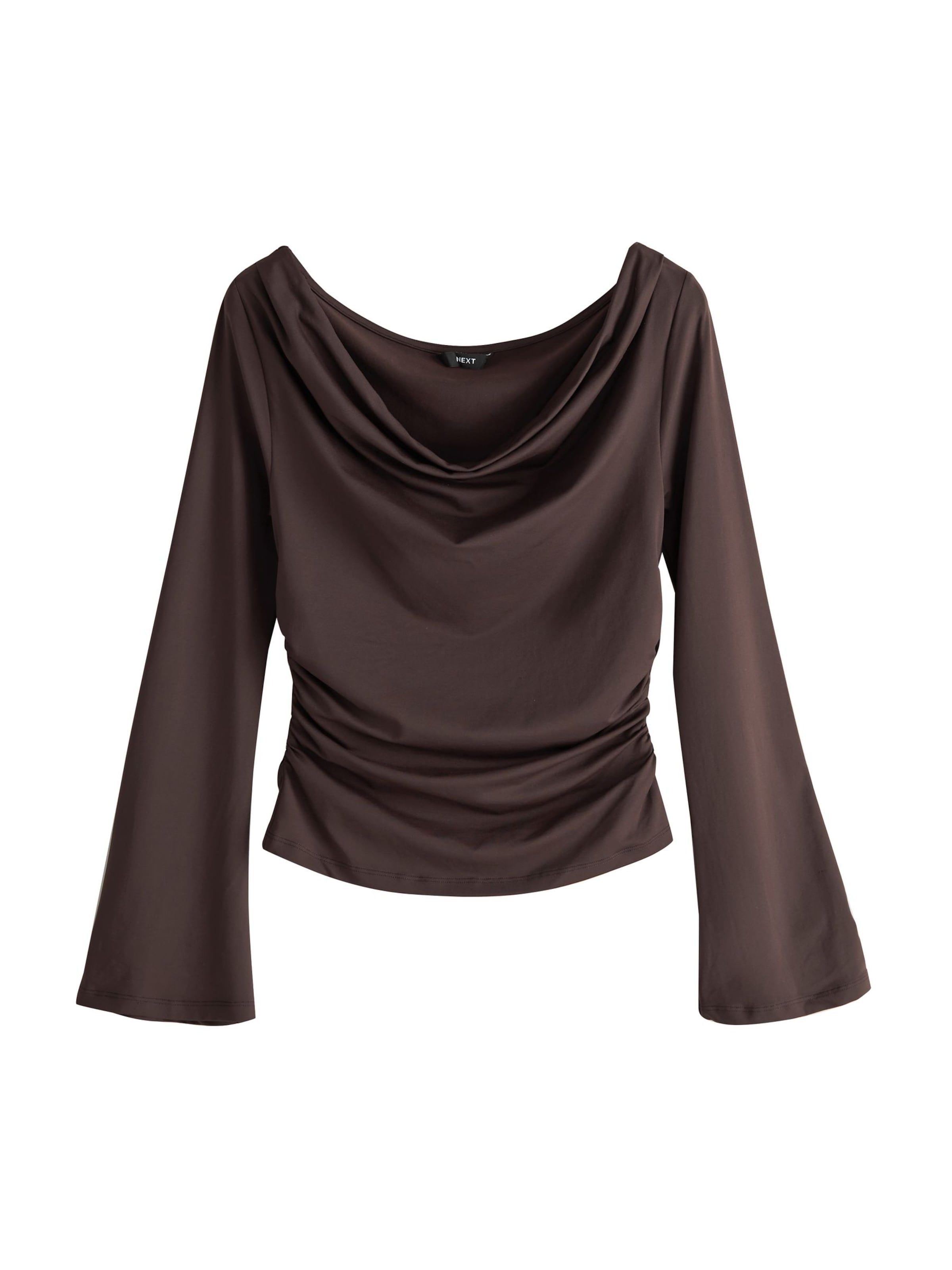 Next Shirt in Braun: Vorderseite