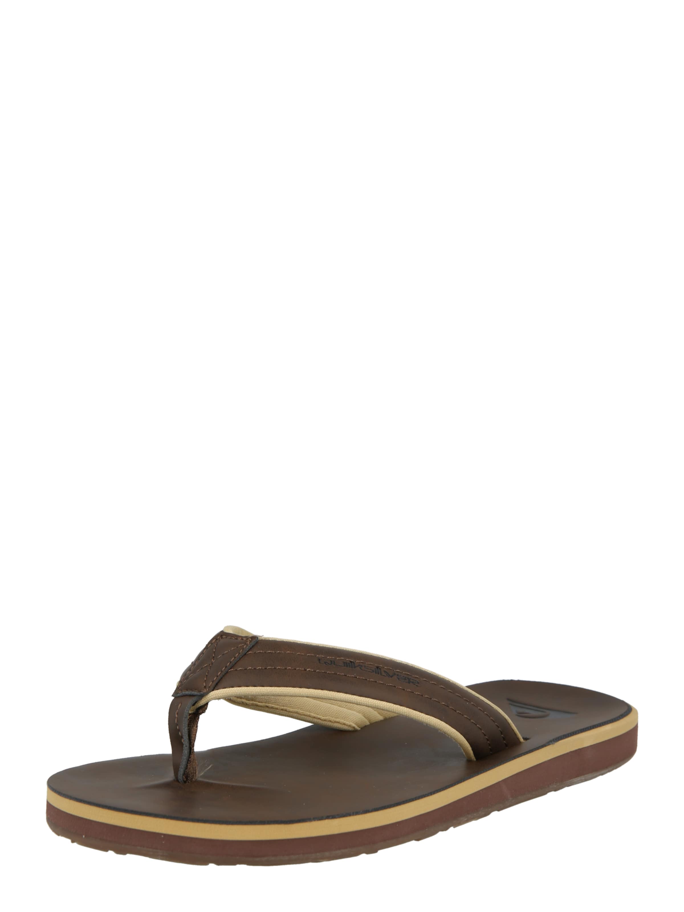 QUIKSILVER T-bar sandals 'Carver' in Brown: front