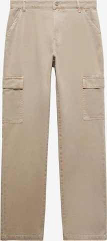 MANGO Regular Jeans in Beige: voorkant