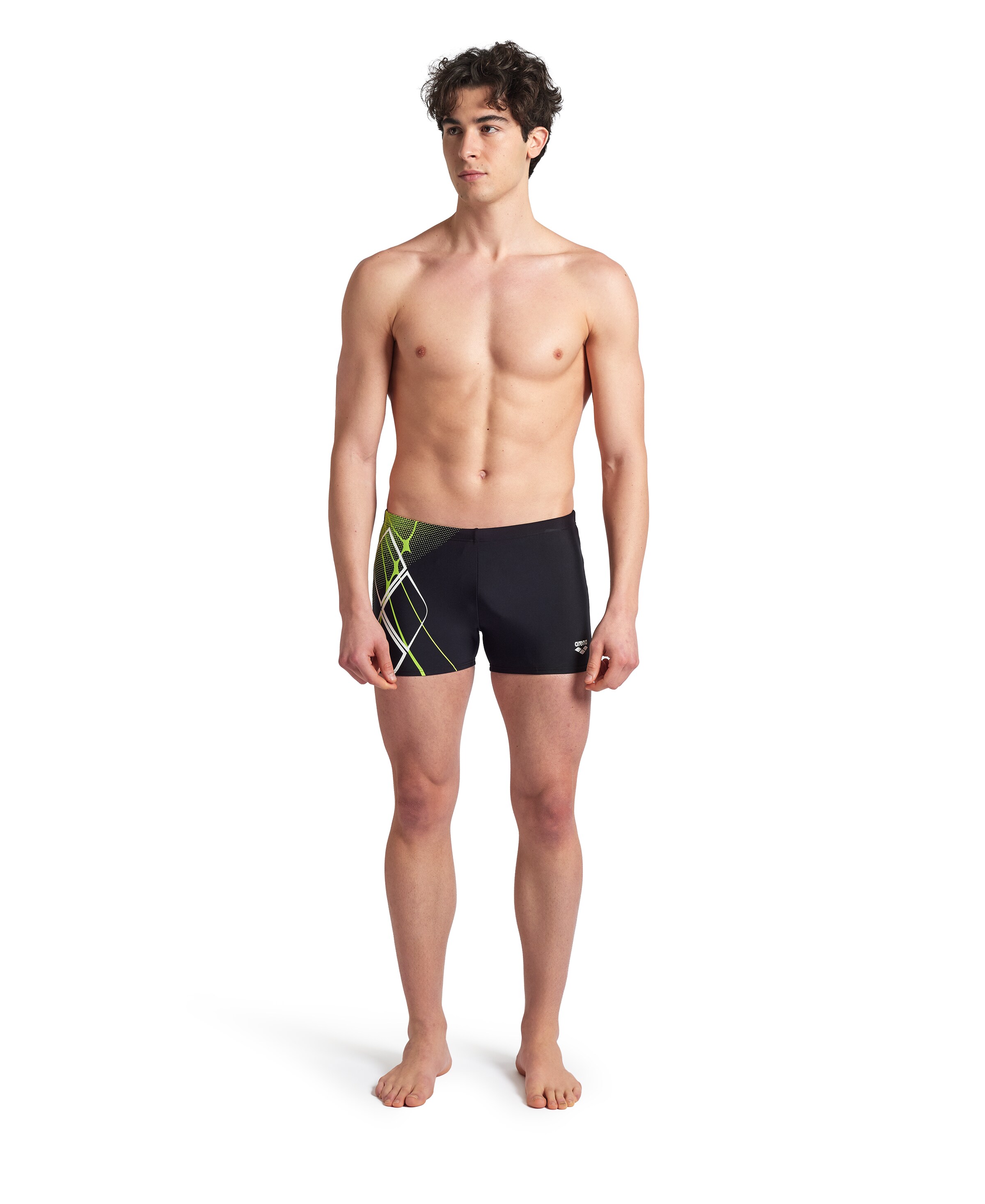 ARENA Athletic Swim Trunks in Black