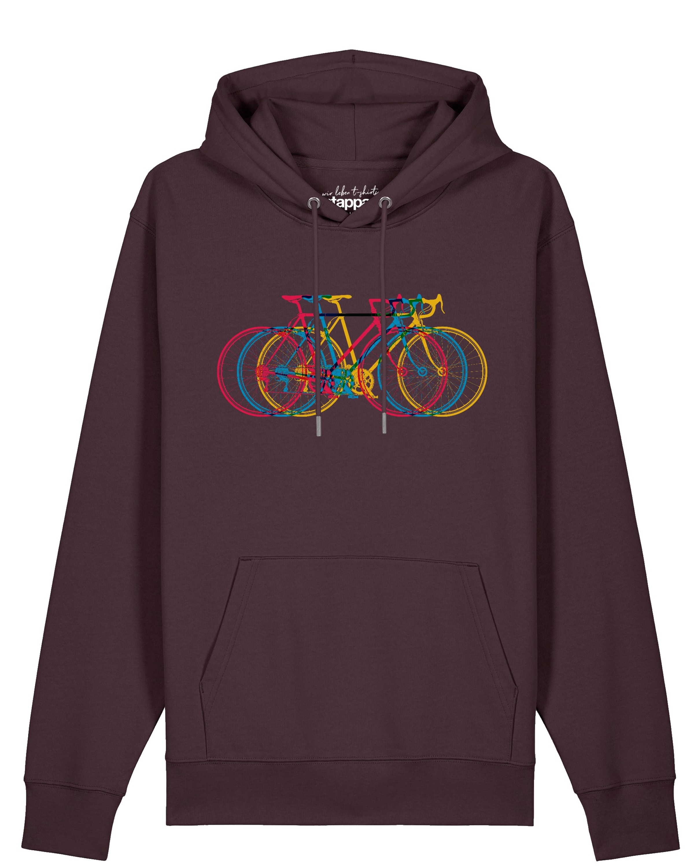 Watapparel Sweatshirt ' Fahrräder ' in Rood: voorkant