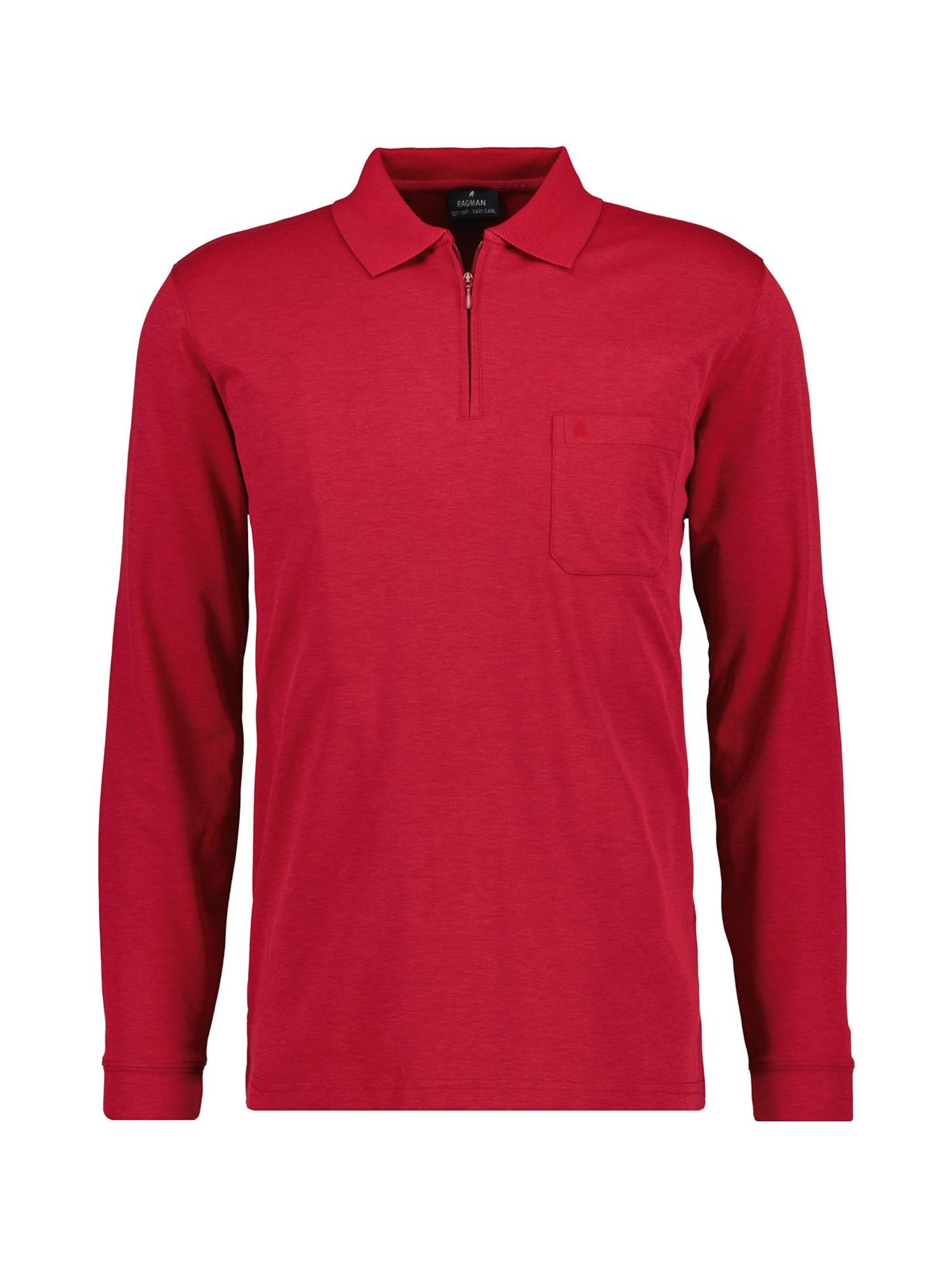 Ragman Poloshirt in Rot: Vorderseite