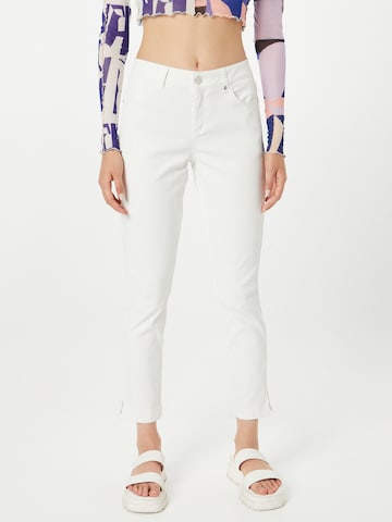 COMMA Slimfit Spodnie w kolorze biały: przód