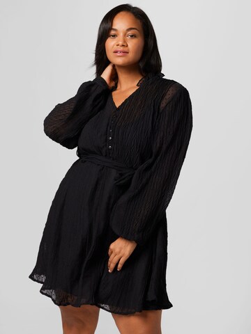 Guido Maria Kretschmer Curvy Shirt Dress 'Hilka' in Black: front