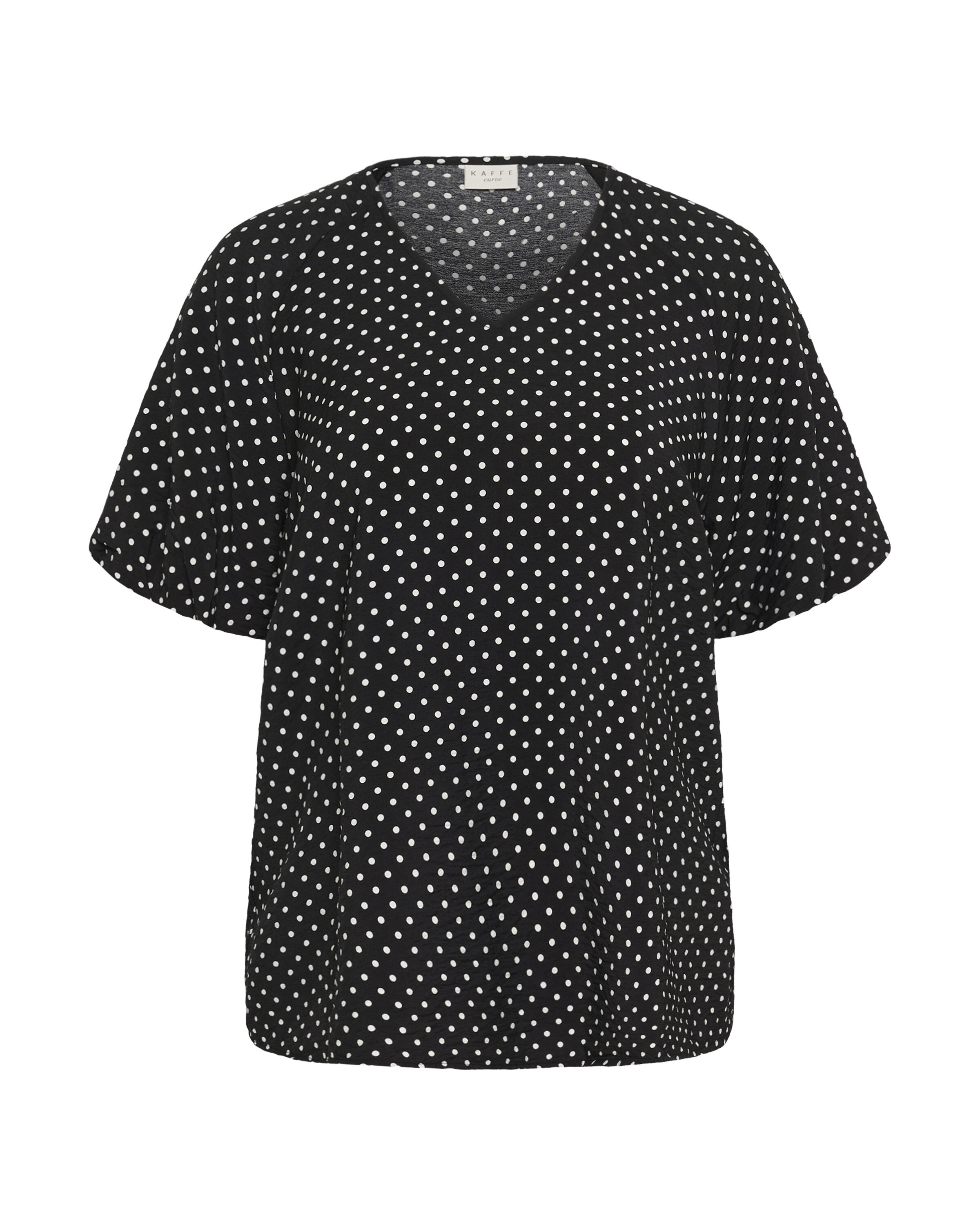 KAFFE CURVE Bluse 'Gina' in Schwarz: Vorderseite