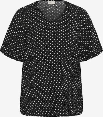 KAFFE CURVE Bluse 'Gina' in Schwarz: Vorderseite