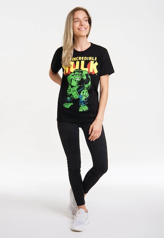 LOGOSHIRT Shirt 'Marvel Comics - Hulk' in Black