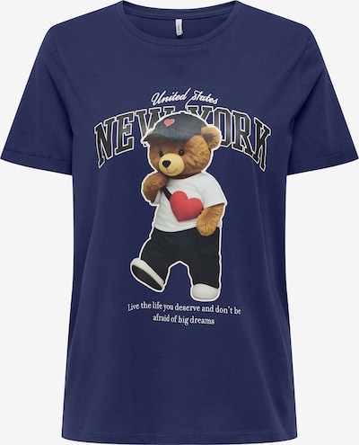 ONLY GIRLS Majica 'KOGLINA' u plava / smeđa / crna / bijela, Pregled proizvoda