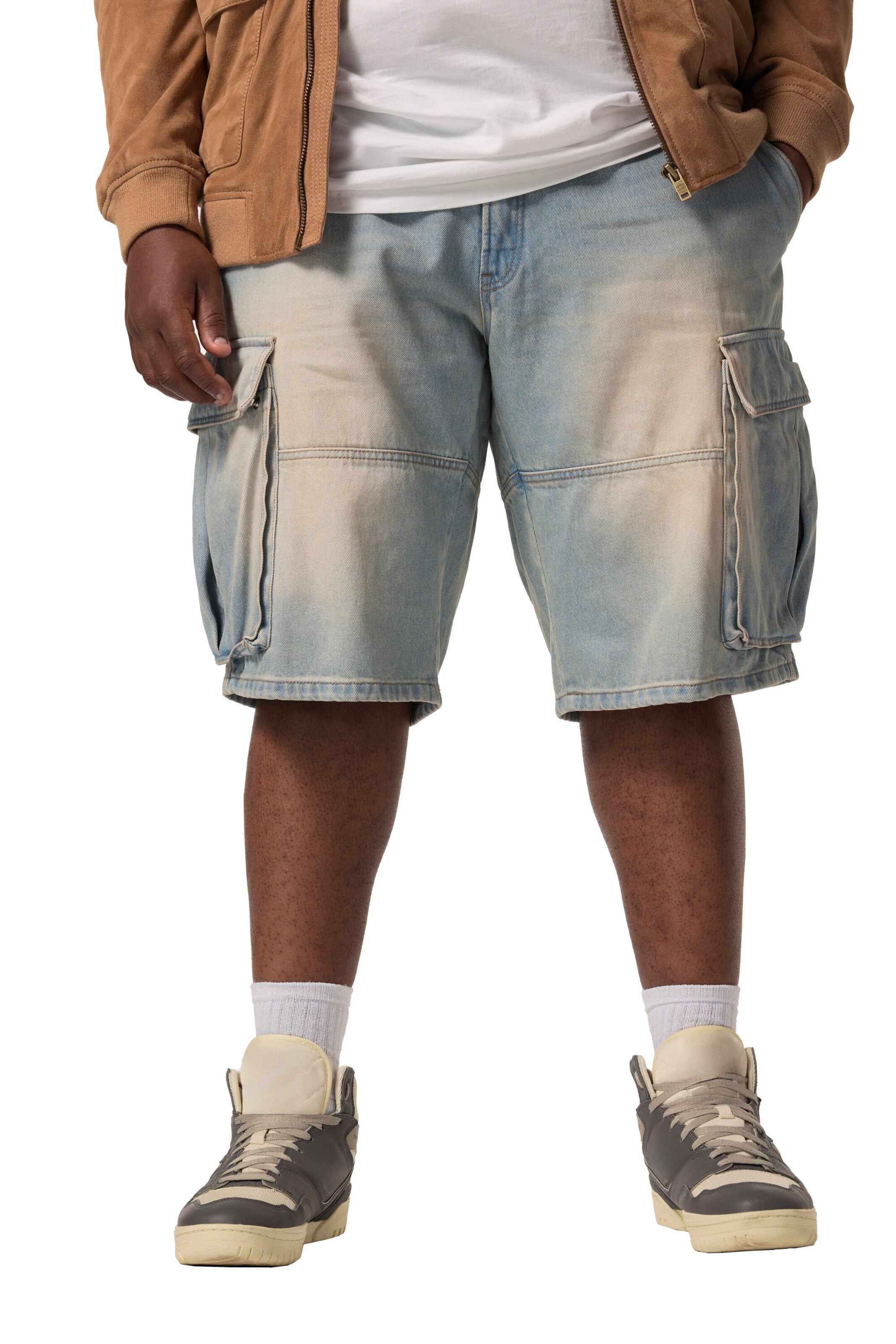 STHUGE Regular Cargo jeans in Blue: front