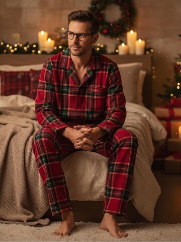 La V Pajamas long in Red