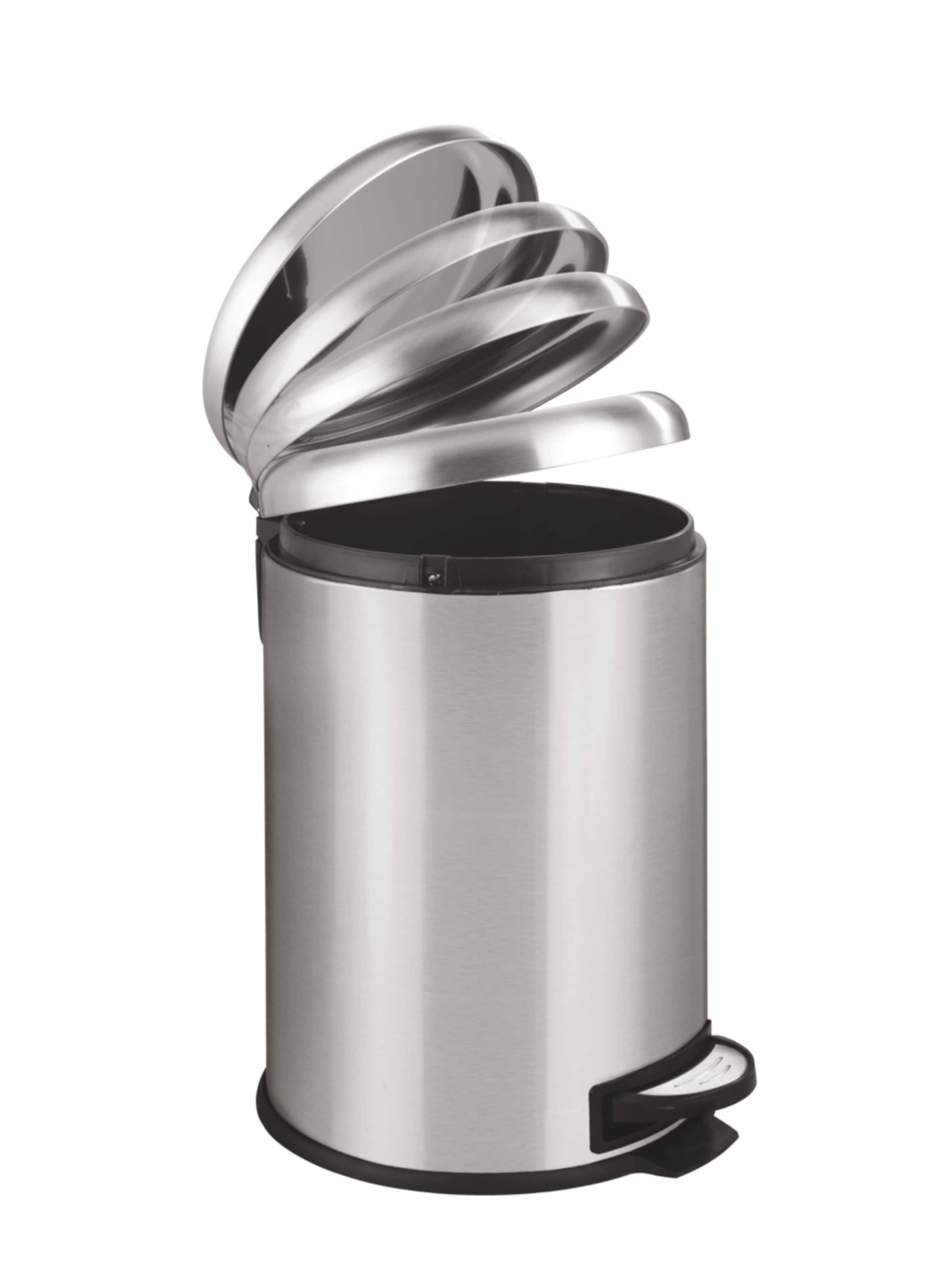 Wenko Bucket 'Easy-Close Leman' in Silver