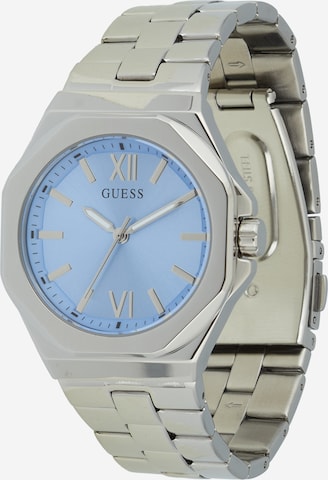 Montre à affichage analogique GUESS en argent : devant