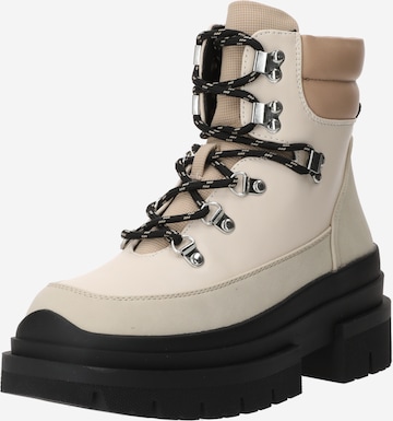 ONLY Lace-Up Ankle Boots 'BEATRIX-2' in Beige: front