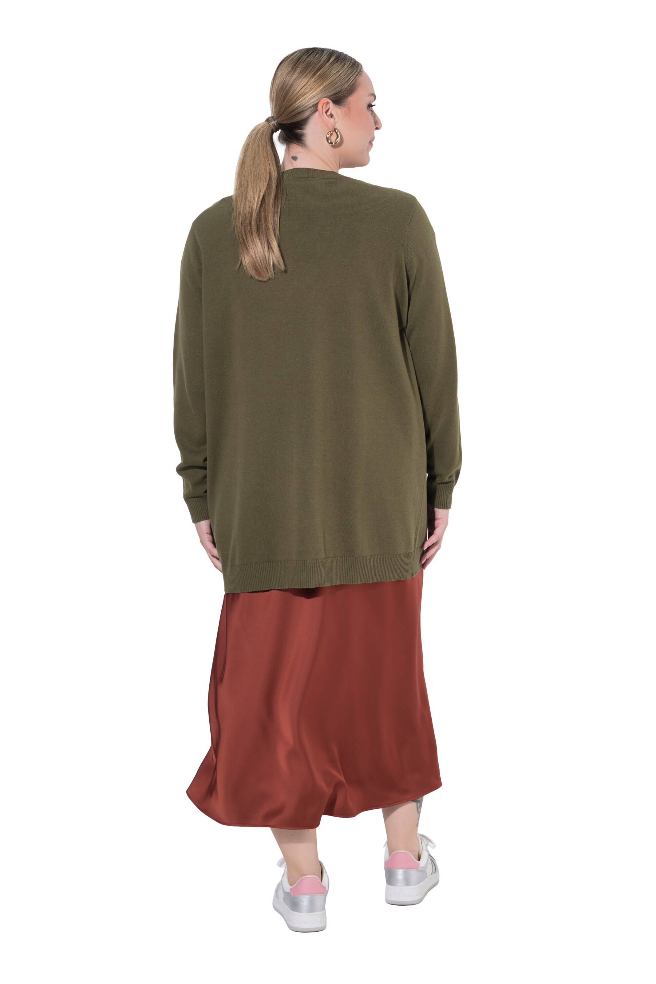 MIAMODA Knit Cardigan in Green