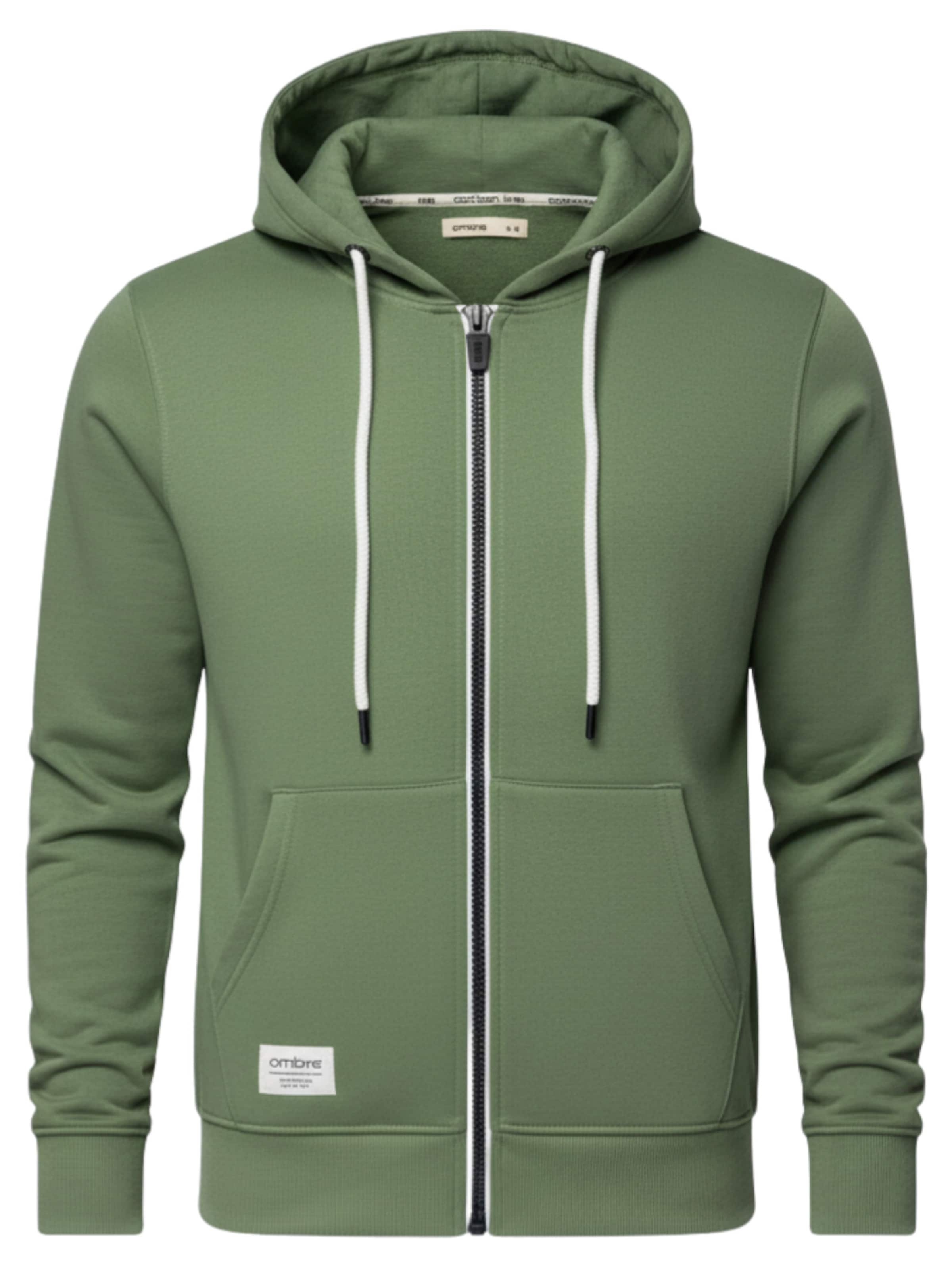 Ombre Sweatshirt in Groen: voorkant